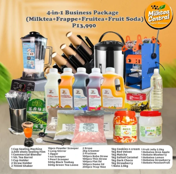 4-1 Business Package (MilkteaFrappeFruiteaFruit Soda)